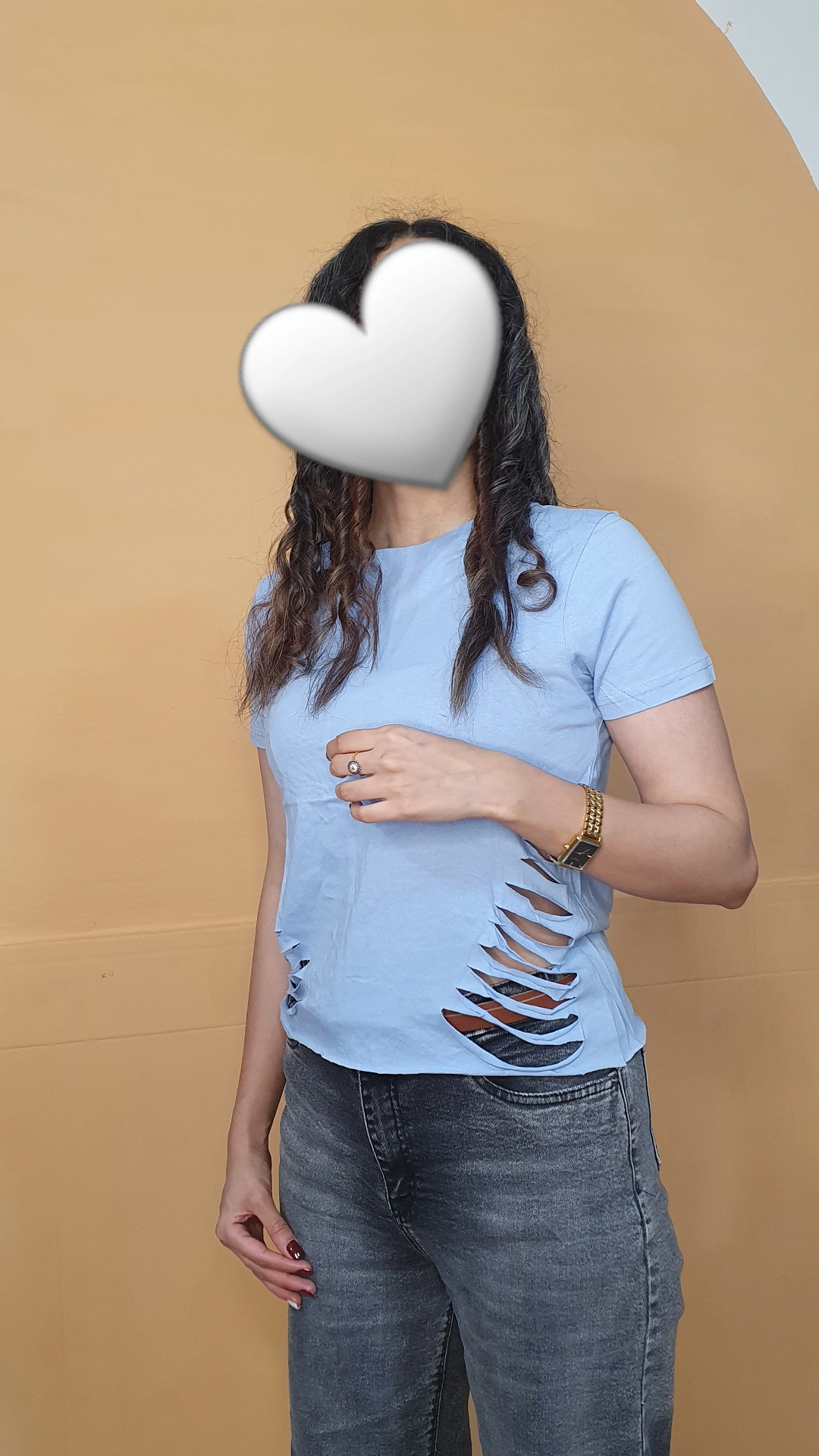 تیشرت نخ پنبه زاپدار